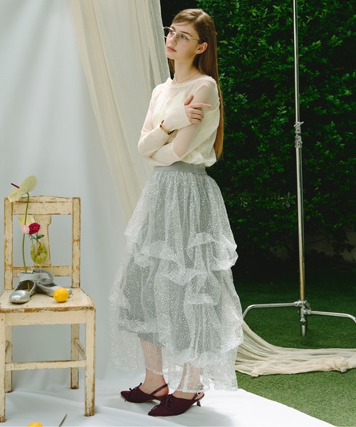 【専用】loin nuit ランダムピックボリュームスカート オフホワイト loin nuit スカート random pic volume skirt / ランダムピック