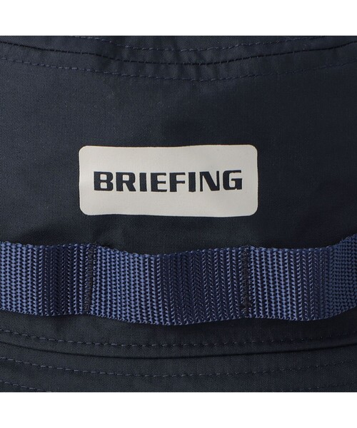 BRIEFING ブリーフィング　ハット　紐付き　帽子　ユニセックス　ロゴ　白 BRIEFING ブリーフィング ハット 紐付き 帽子 ユニセックス ロゴ