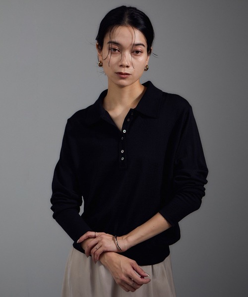 【benine 9】ニットポロシャツ SALON adam et rope'（サロン アダム エ ロペ） ニット セーター 30