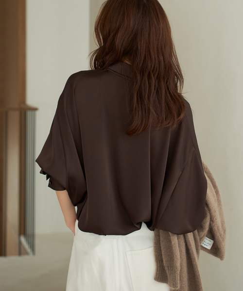 Plage Linen Dolman シャツ plage ブラウス シャツ dull satin dolman レディース
