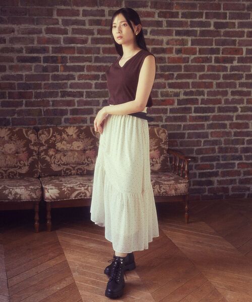 earth music&ecology ブラウス シャツ SET2点フロッキードット