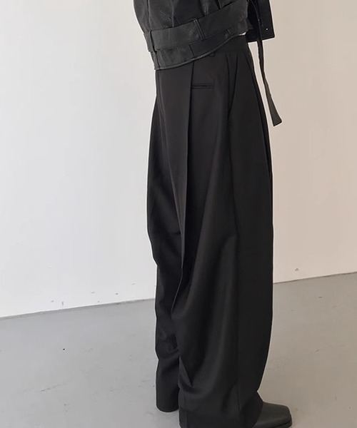 TOBEE スラックス 「TOBEE」深タック ツータック ワイド スラックス