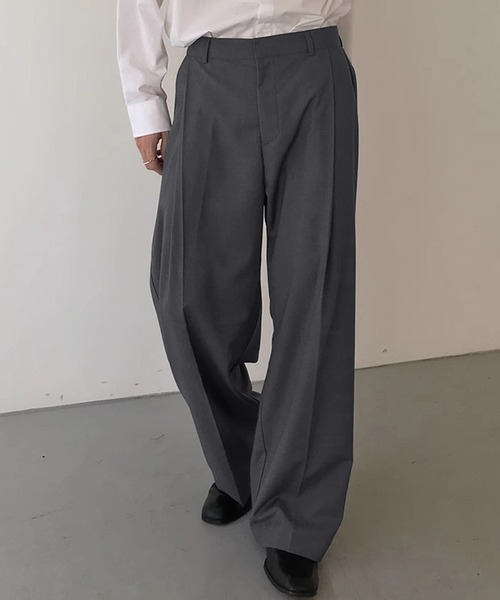 TOBEE スラックス 「TOBEE」深タック ツータック ワイド スラックス