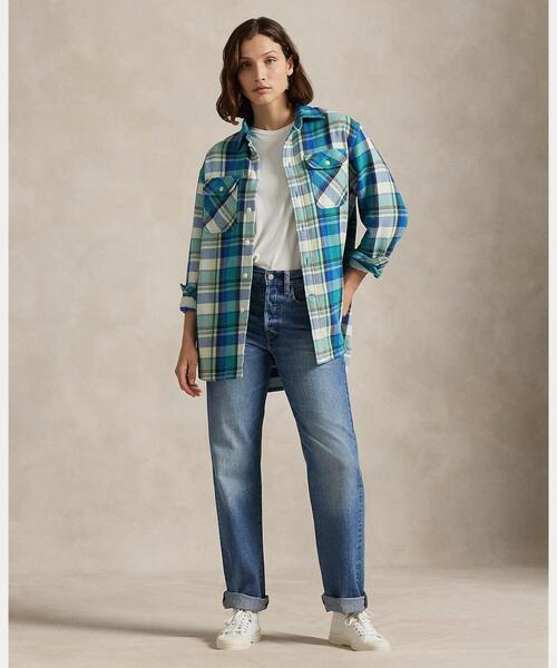 ブラウス シャツ リラックス フィット チェック コットン ツイル シャツ レディース POLO RALPH LAUREN ブラウス シャツ リラックス フィット