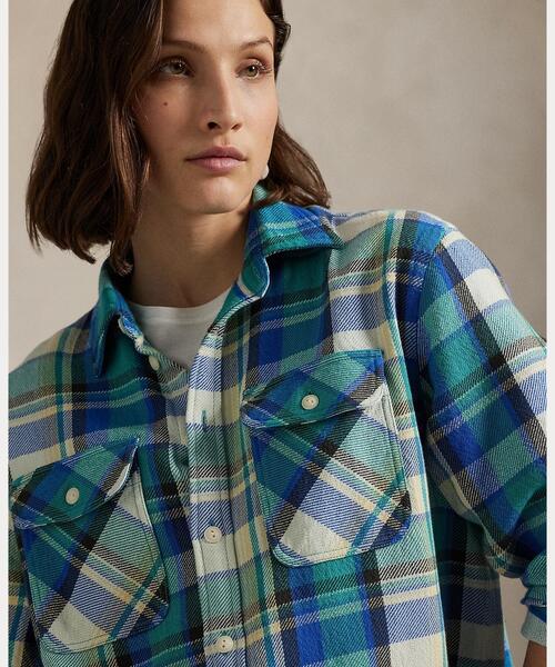 ブラウス シャツ リラックス フィット チェック コットン ツイル シャツ レディース POLO RALPH LAUREN ブラウス シャツ リラックス フィット