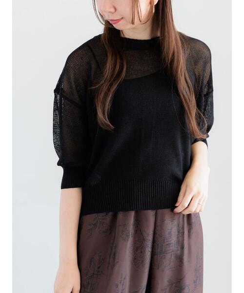 TEECHIレディースニット Te chichi ニット セーター ペーパータッチヤーン2WAYメッシュ