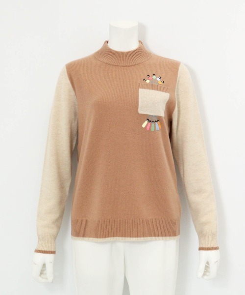 Picone CLUB（ピッコーネクラブ） ニット セーター カシミヤ100％配色
