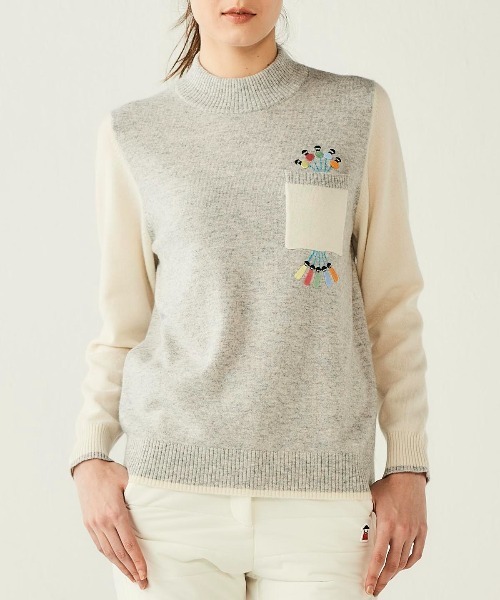 ピッコーネ　カシミアセーター Picone CLUB（ピッコーネクラブ） ニット セーター カシミヤ100％配色