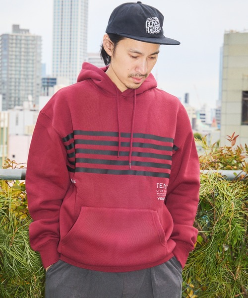 TENGA（テンガ） パーカー Tenga x Y.E.S Stripe Hoodie Red メンズ