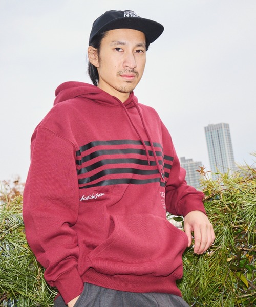 TENGA（テンガ） パーカー Tenga x Y.E.S Stripe Hoodie Red メンズ