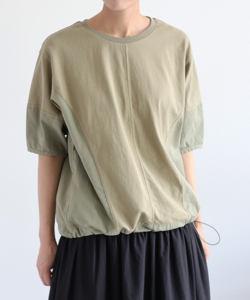 cepo（セポ） tシャツ パフスリーブキリカエ半袖Tee レディース