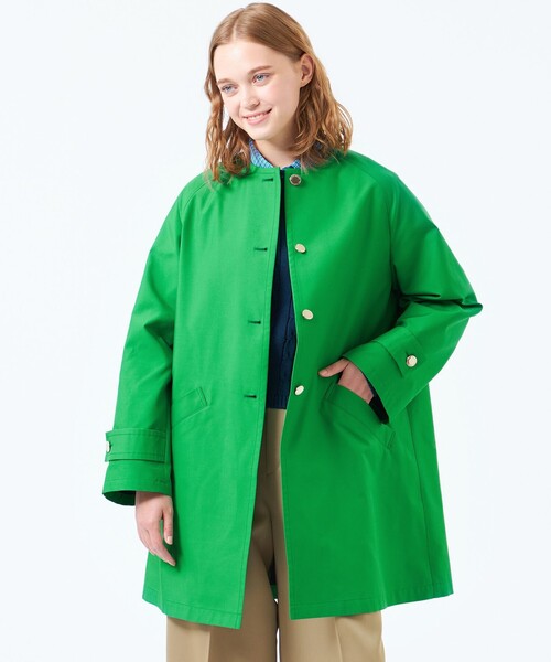 美品＊現行タグMACKINTOSH PHILOSOPHYノーカラーコート水色 セール】 リバービーバーノーカラーコート （その他アウター