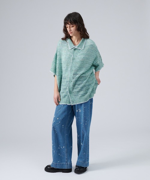 「ONCILY」 半袖ポロシャツ LARGE レッド メンズ_画像5