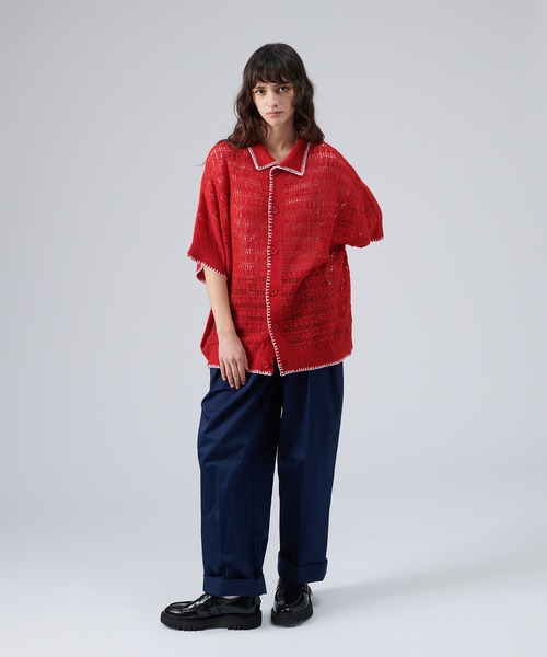 「ONCILY」 半袖ポロシャツ LARGE レッド メンズ_画像7