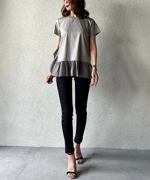 DOUBLE STANDARD CLOTHING フリルデザインカットソー DOUBLE STANDARD CLOTHING tシャツ フリルデザインカットソー