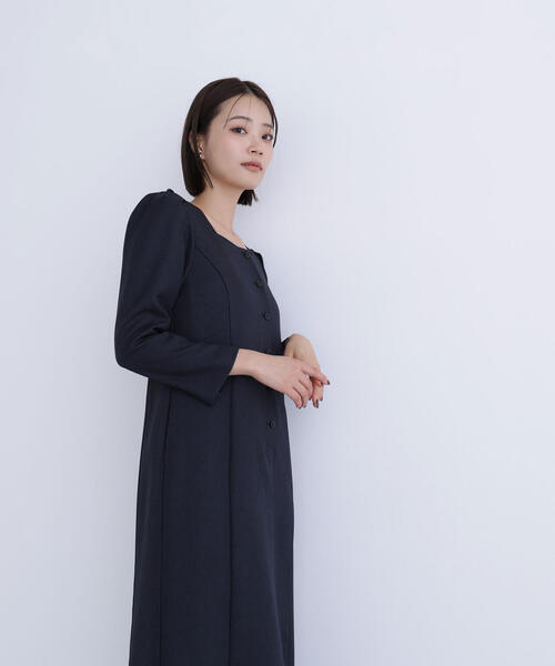 ワンピース Nanaho SARAHWEAR TOMOYO リネンワンピース 無地 C71076-D71116 HACHITEN
