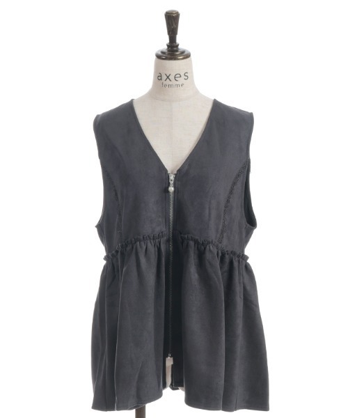 axes femme（アクシーズ ファム） ベスト ジレ カットスエードベスト