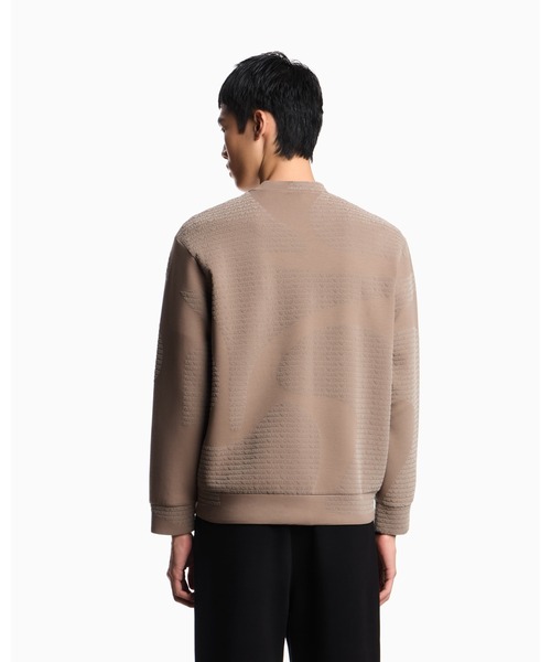 新品　エンポリオアルマーニ　ジップアップ　スウェット　ベージュ　XS EMPORIO ARMANI トレーナー スウェット 「エンポリオ アルマーニ」ASV