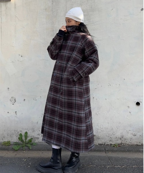 【新品タグ付き】　HEVO　ダッフルコート　ロングコート　ウール　イタリア製 新品タグ付き】HEVOダッフルコートロングコートウールイタリア製