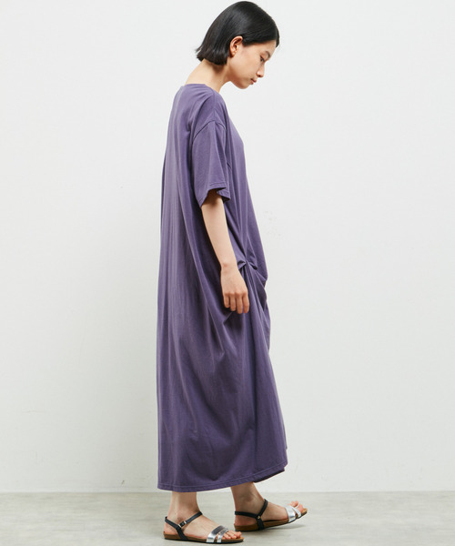 「MELROSE claire」 半袖ワンピース FREE パープル レディース_画像8