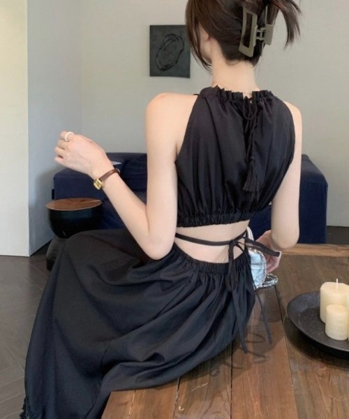 「LADY LIKE」 ノースリーブワンピース M アイボリー レディース_画像7