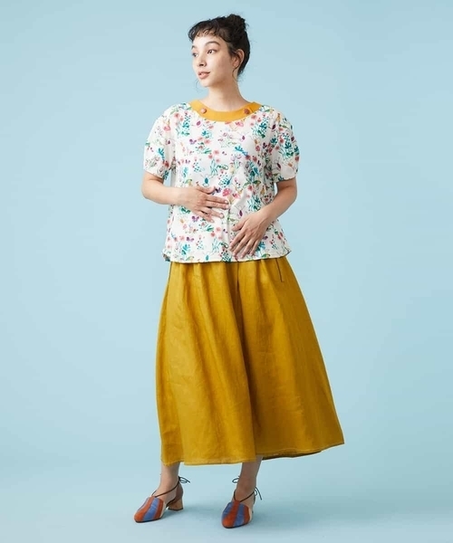 「Jocomomola」 フレアスカート 40 ブルー レディース_画像9