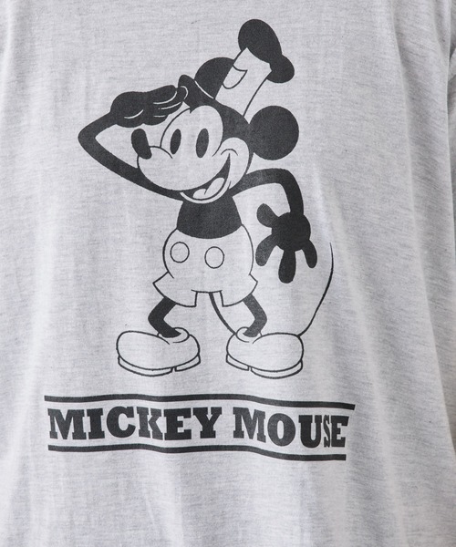 「MICKEY MOUSE」 半袖Tシャツ M グレー レディース_画像8