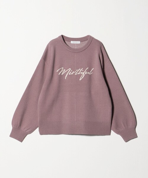 A DAY IN THE LIFE ニット セーター ダブルジャガード ロゴニット