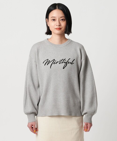 A DAY IN THE LIFE ニット セーター ダブルジャガード ロゴニット