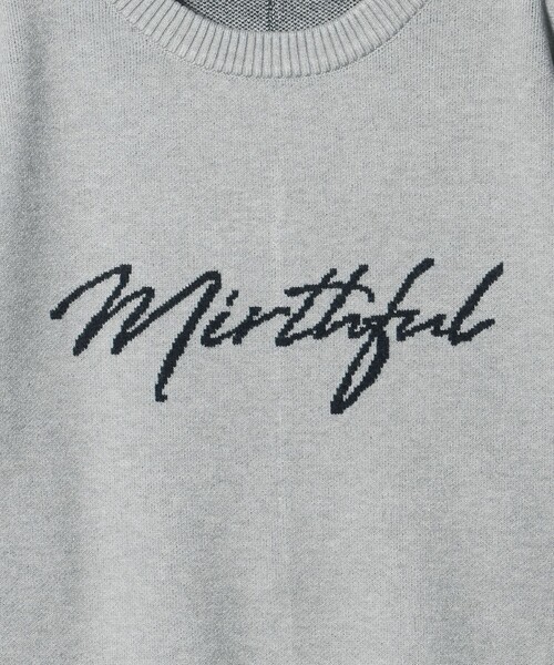 A DAY IN THE LIFE ニット セーター ダブルジャガード ロゴニット