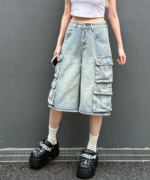 Lilamusant ハーフパンツ ワイドパンツ カーゴパンツ /Lilamusant