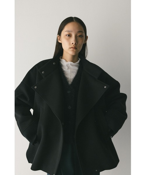 美品　ミツミネ　ラムレザー　キルティングコート　ブラック　ブルゾン　襟切り替え 美品 ミツミネ ラムレザー キルティングコート ブラック ブルゾン 襟