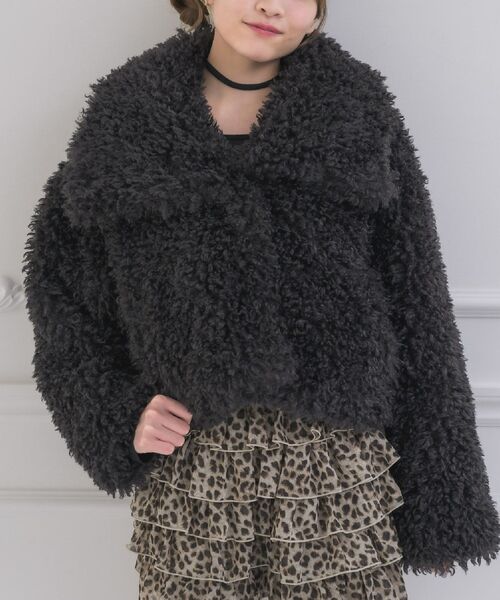 Emsexcite（エムズエキサイト） コート アウター 2way襟付FファーJK