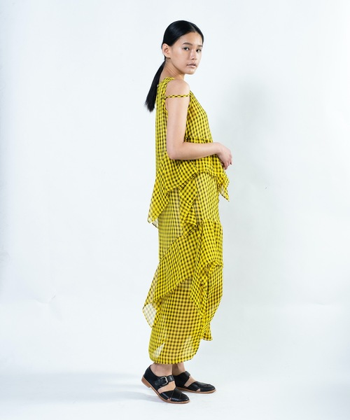 「mintdesigns」 ノースリーブワンピース 2 ネイビー レディース_画像4