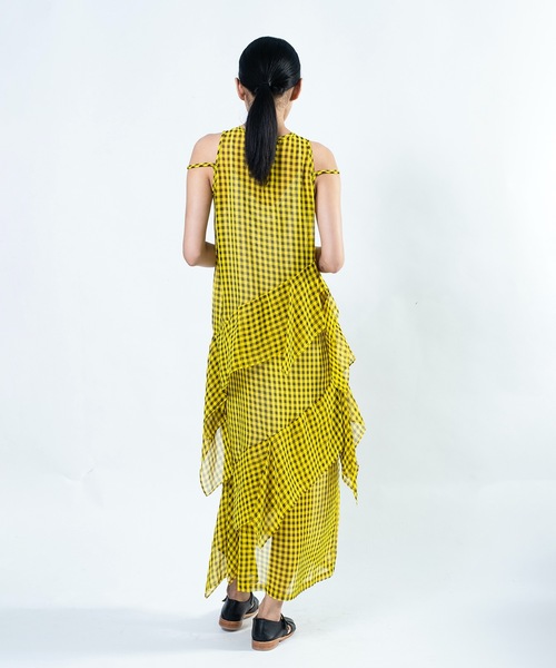 「mintdesigns」 ノースリーブワンピース 2 ネイビー レディース_画像5