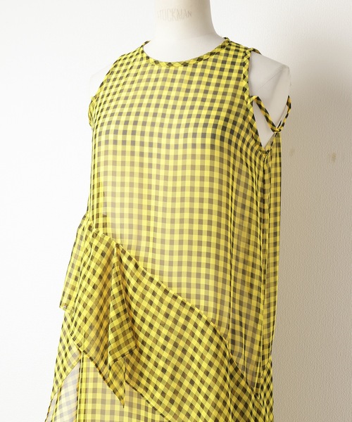「mintdesigns」 ノースリーブワンピース 2 ネイビー レディース_画像7