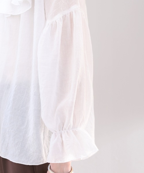 [classicalelf] длинный рукав блуза MEDIUM терракота женский 