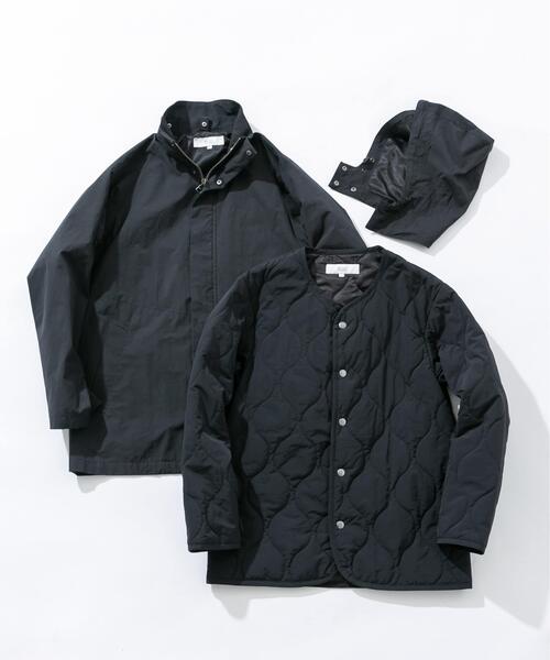 即日完売+J 3WAYウールコート ブラック ダウンジャケット ライナー付き URBAN RESEARCH ROSSO MEN ダウンジャケット ダウン 3WAYフーデッド