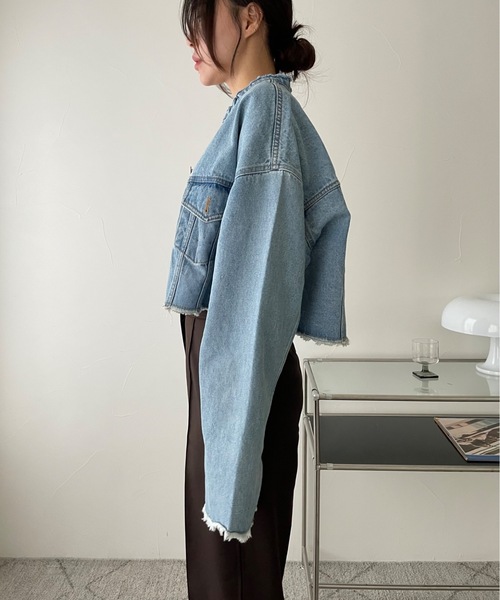 「Didot.showroom」 デニムジャケット FREE ブルー レディース_画像3