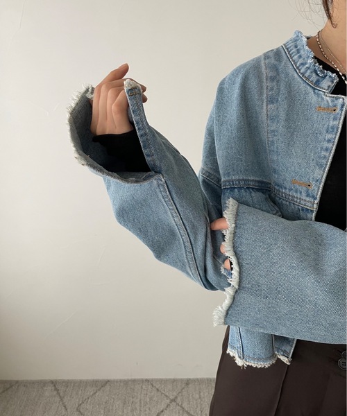 「Didot.showroom」 デニムジャケット FREE ブルー レディース_画像7