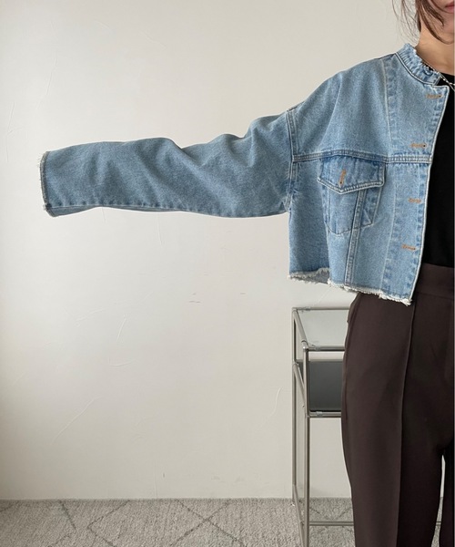 「Didot.showroom」 デニムジャケット FREE ブルー レディース_画像8