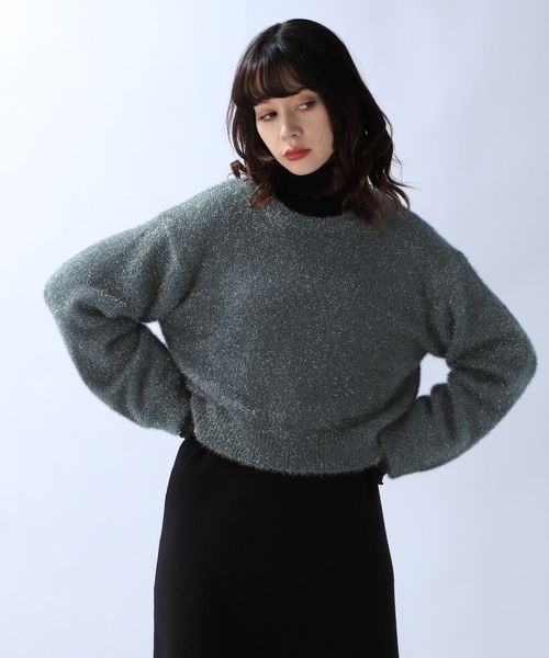 「JEANASIS」 長袖ニット FREE シルバー レディース_画像5