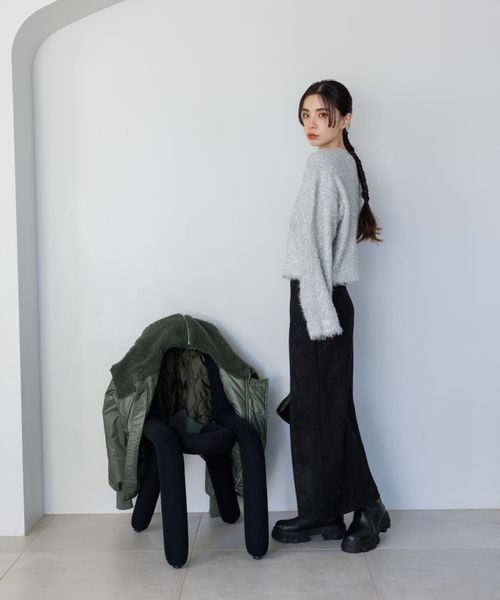 「JEANASIS」 長袖ニット FREE シルバー レディース_画像9