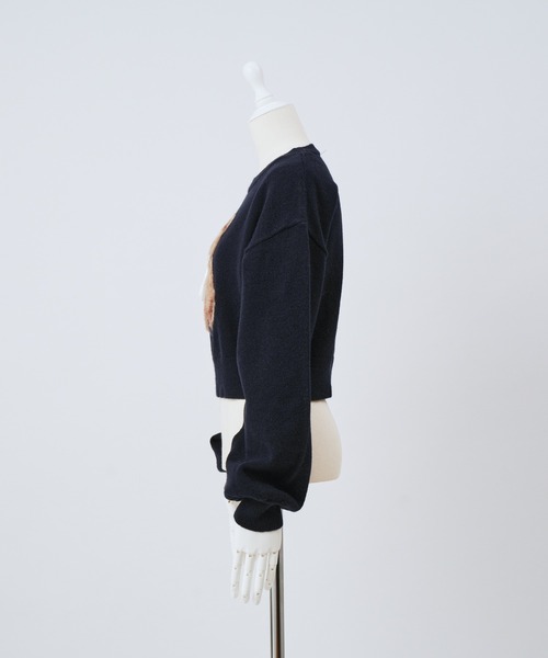 「one after another NICE CLAUP」 長袖ニット FREE ネイビー レディース_画像5