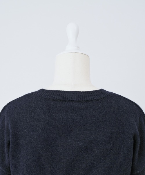 「one after another NICE CLAUP」 長袖ニット FREE ネイビー レディース_画像7