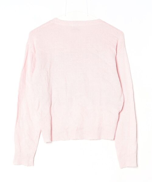 「Candy Stripper」 長袖ニット 2 ピンク レディース_画像2