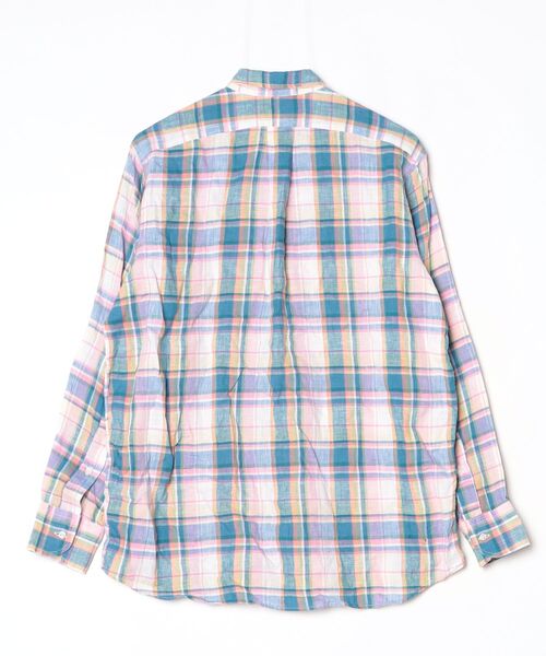 「INDIVIDUALIZED SHIRTS」 チェック柄長袖シャツ - ブルー レディース_画像2