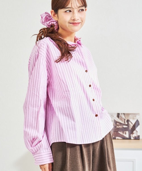 美品♡rosy monster♡ストライプ♡ブラウス♡チュニック♡ベージュ MAISON DE THERESE（メゾン ド テレーズ） ブラウス シャツ ストライプ