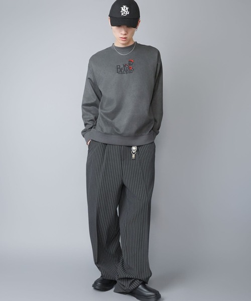 SPINNS（スピンズ） トレーナー スウェット ひげおじさんフェイク
