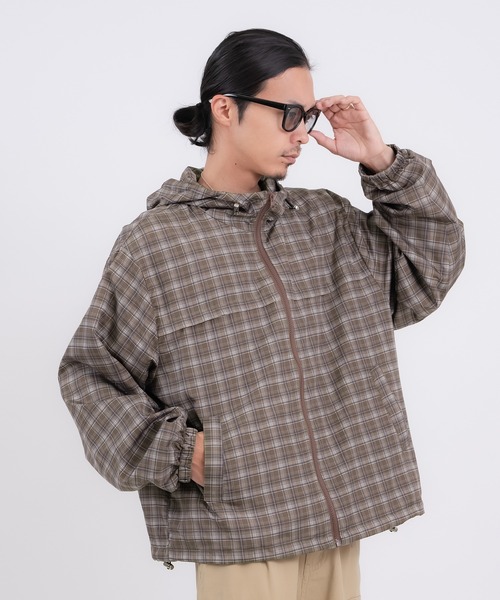 improves（インプローブス） ナイロンジャケット チェック柄